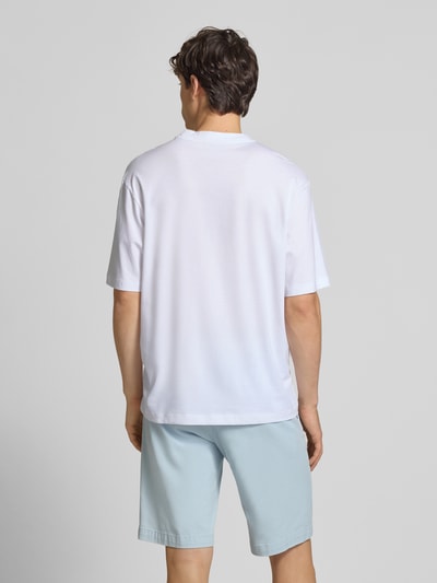 Hugo Blue T-shirt met logoprint, model 'Nalax' Wit - 5