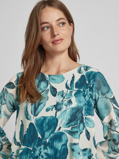 ZABAIONE Regular fit blouse met plissévouwen Taupe - 3