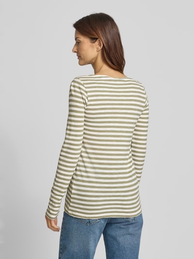 Marc O'Polo Bluzka z długim rękawem o kroju regular fit z mieszanki dżerseju i bawełny Limonkowy 5