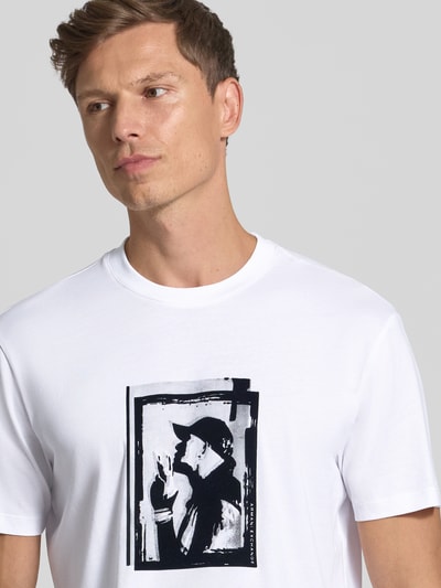 ARMANI EXCHANGE T-shirt z nadrukowanym motywem Biały 3