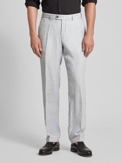 Hiltl Pantalon van linnen, model 'PARMA' Middengrijs - 4