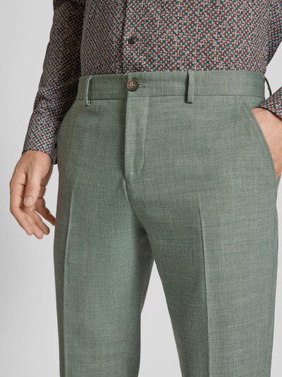 SELECTED HOMME Slim fit pantalon met knoop- en ritssluiting, model 'OASIS' Mintgroen - 3