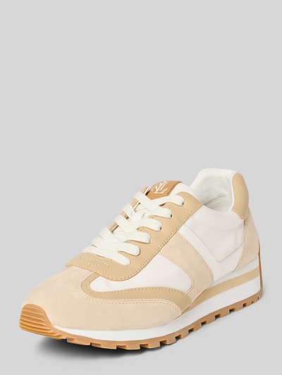 Lauren Ralph Lauren Sneaker aus Leder-Mix mit Logo-Prägung Modell 'Dani' Sand 1