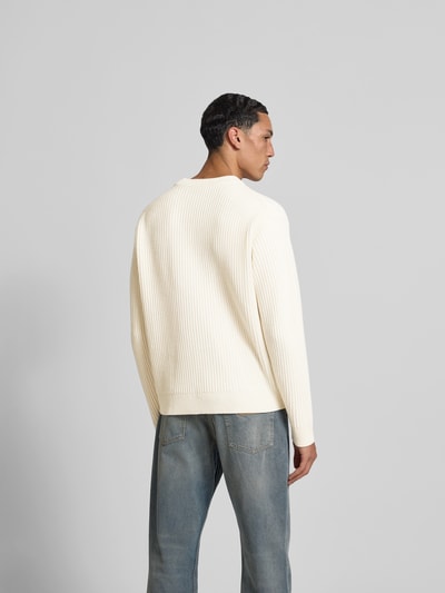 MAISON KITSUNÉ Pullover mit Label-Stitching Sand 5