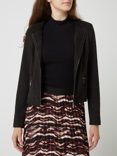 S.Oliver BLACK LABEL Bouclé Jacke - Kurze Jacke Mit Fransenkante