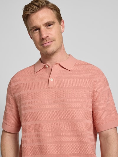 SELECTED HOMME Relaxed fit poloshirt van puur katoen, model 'FOAM' Oudroze - 3