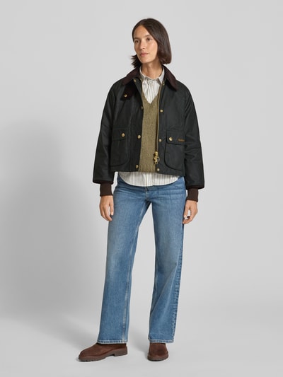 Barbour Regular Fit Jacke aus gewachster Baumwolle Modell 'BEADNELL' Oliv 1