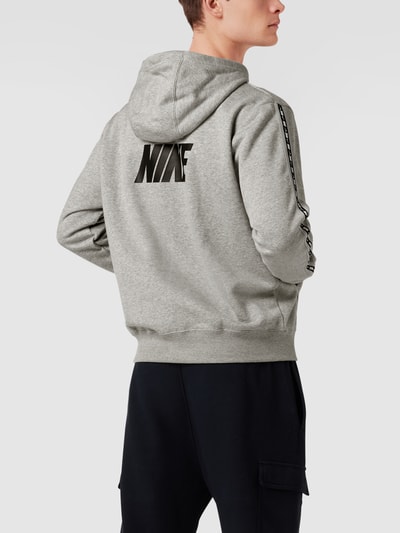 Nike Hoodie met galonstrepen en labelprint Middengrijs gemêleerd - 5