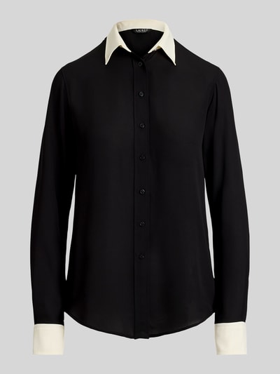 Lauren Ralph Lauren Regular fit blouse met lange mouwen met overhemdkraag model 'JAMELKO' Zwart - 2