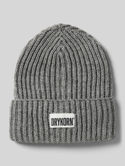 Drykorn Czapka beanie z naszywką z logo model ‘SEANIA’ Średnioszary 1