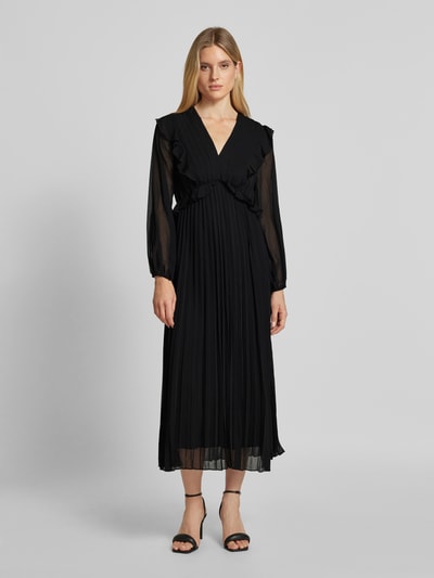 Jake*s Collection Maxikleid mit V-Ausschnitt Black 4