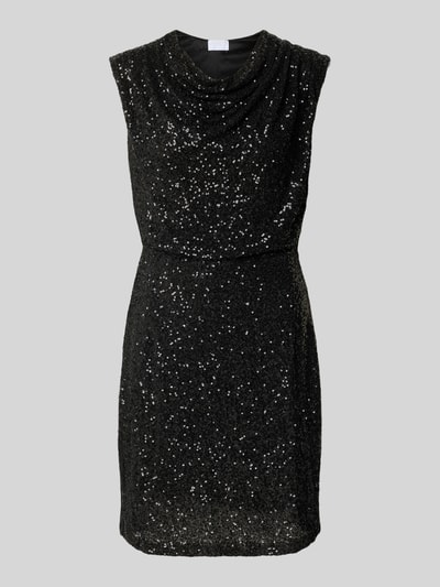 Jake*s Collection Paillettenkleid mit Wasserfallausschnitt Black 2