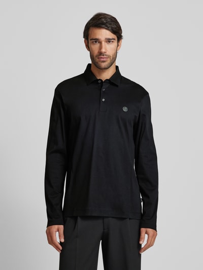 BOSS Regular Fit Poloshirt mit Label-Badge Modell 'Paley' Black 4