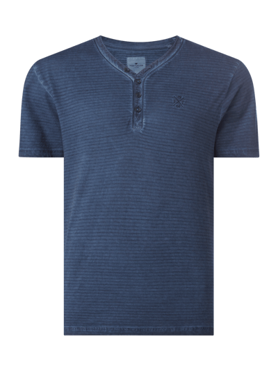 Tom Tailor Serafino-Shirt aus Baumwolle  Marine 1