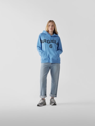 MM6 Maison Margiela Hoodie mit Label-Print Bleu 1