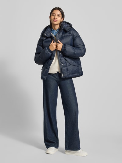 Samsøe Samsøe Kurtka pikowana z kapturem i kieszeniami z patką model ‘SAHANAY’ Granatowy 1