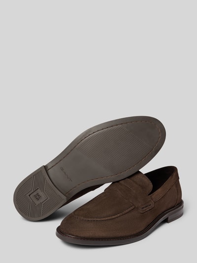 Gant Lederloafers mit Blockabsatz Modell 'Lozham' Dunkelbraun 4