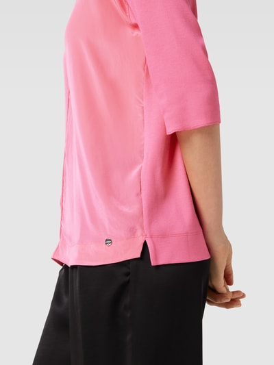 Marc Cain T-Shirt mit V-Ausschnitt Pink 3