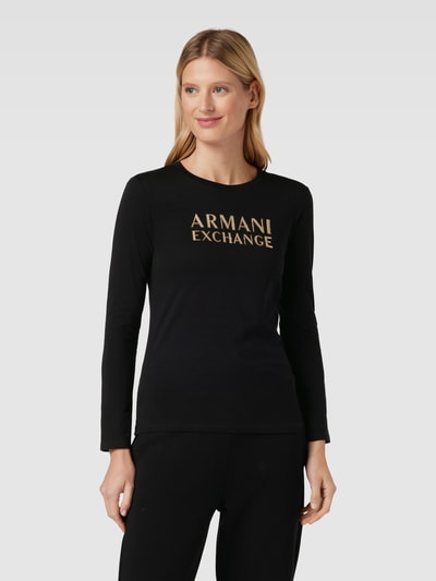 ARMANI EXCHANGE Longsleeve mit Label-Print Black 4