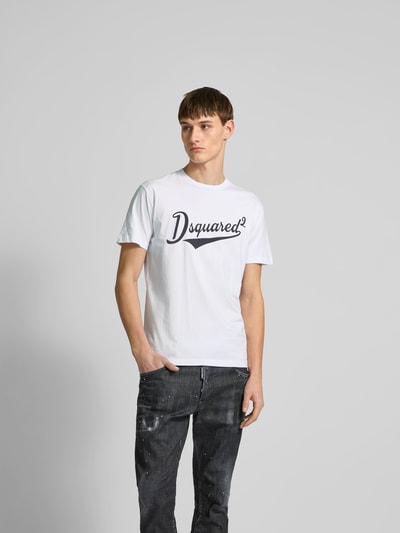 Dsquared2 T-Shirt mit Label-Print Weiss 4