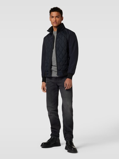 Christian Berg Men Jacke mit Steppnähten Marine 1