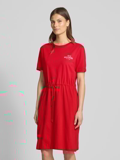 Tommy Hilfiger Oversized Freizeitkleid aus reiner Baumwolle Rot 4