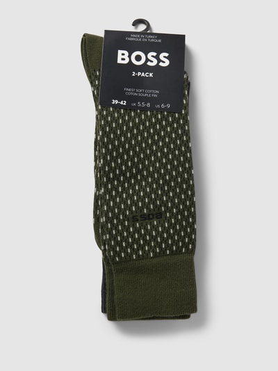 BOSS Socken mit Label-Detail im 2er-Pack Oliv 3