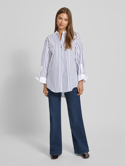 HUGO Relaxed fit blouse met knoopsluiting Marineblauw - 1