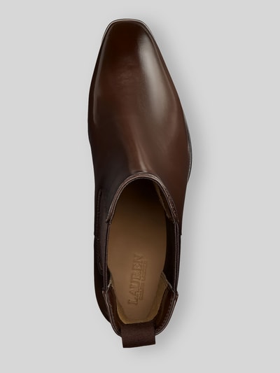 Lauren Ralph Lauren Botki z naturalnej skóry z detalem z logo Ciemnobrązowy 3