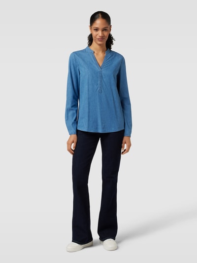 Montego Jeansblouse met tuniekkraag Blauw - 1