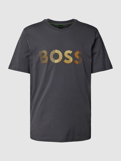 BOSS Green T-Shirt mit Label-Print Graphit 2