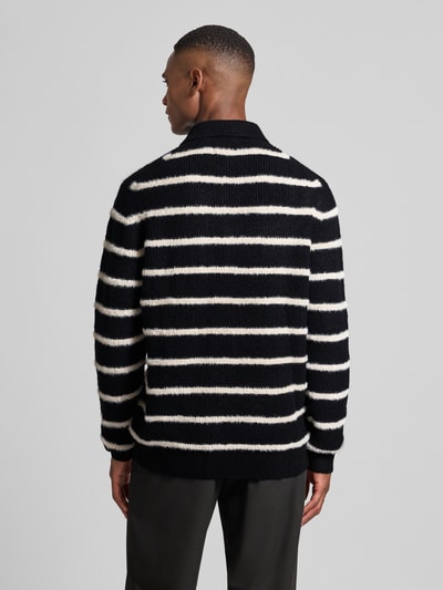 MCNEAL Gebreide pullover met kentkraag Zwart - 5