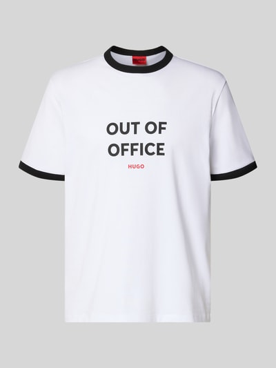 HUGO Regular Fit T-Shirt aus reiner Baumwolle Modell 'DOFFICE' Weiss 2