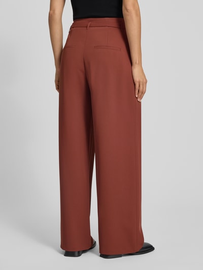 s.Oliver BLACK LABEL Wide Leg Stoffhose mit Gürtel Rostrot 5