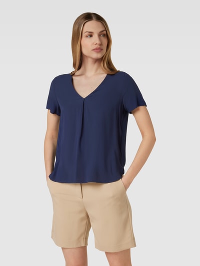 VERO MODA T-Shirt aus Viskose mit Rundhalsausschnitt Modell 'BRIT' Marine 4
