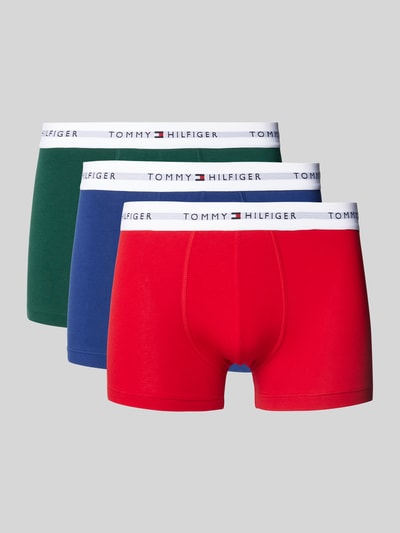 Tommy Hilfiger Trunks mit elastischem Logo-Bund im 3er-Pack Rot 1