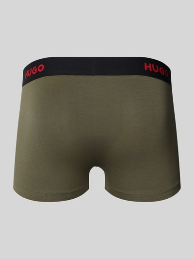 HUGO Trunks mit Label-Bund im 3er-Pack Aubergine 3