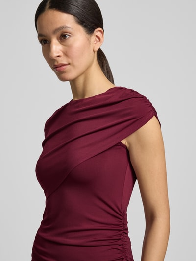 VERO MODA Enganliegendes Abendkleid mit kurzen Cape Modell 'KASSANDRA' Bordeaux 3