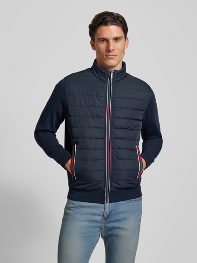 bugatti Sweatjacke mit Kontraststreifen Marine 4