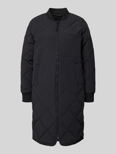 Produktfoto, czarna kurtka pikowana Steppjacke mit Zweiwege-Reißverschluss Modell 'YMAL2' von khujo, krój regular fit, stójka, wpuszczane kieszenie, długość tyłu w rozmiarze S: 92 cm, szerokość ramion w rozmiarze S: 38 cm, szerokość klatki piersiowej w rozmiarze S: 50 cm, długość rękawów w rozmiarze S: 60 cm