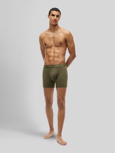 Tommy Hilfiger Pants mit Logo-Bund Modell '3P BOXER BRIEF' Oliv 1