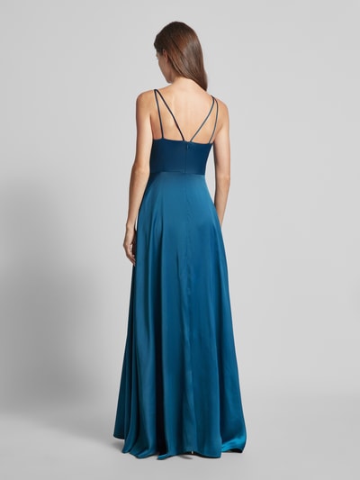 Jake*s Cocktail Abendkleid mit Wasserfall-Ausschnitt Dunkelblau Melange 5