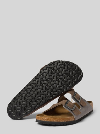 Birkenstock Sandalette aus Leder Modell 'Arizona' Mittelgrau 4