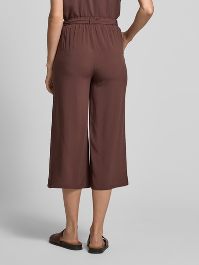 Soyaconcept Culotte aus Viskose mit Bindegürtel Dunkelbraun 5