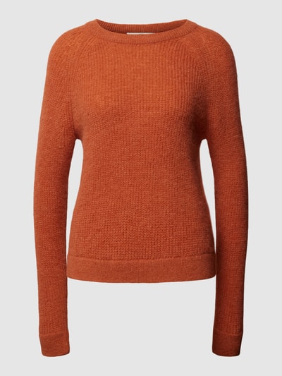 Lanius Gebreide pullover van alpacamix met ronde hals Cognac - 2