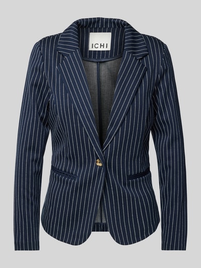 ICHI Blazer met paspelzakken, model 'KATE' Marineblauw - 2