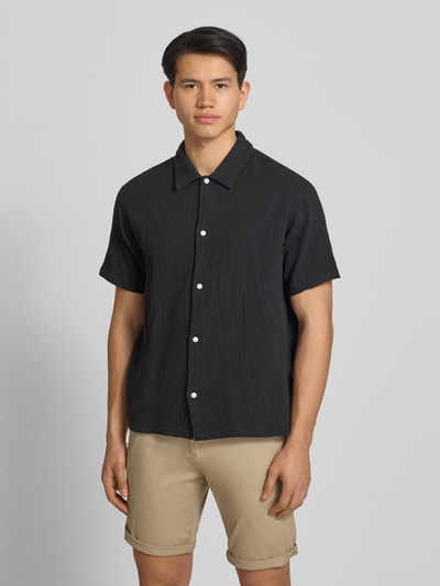 JACK & JONES Regular Fit Freizeithemd mit Kentkragen Black 4