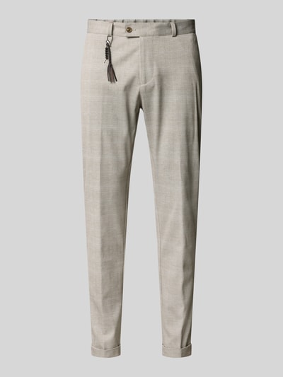 CG - Club of Gents Slim fit pantalon met applicatie, model 'Clow' Beige - 2