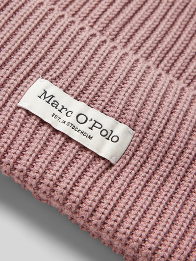 Marc O'Polo Czapka beanie z naszywką z logo Brudnoróżowy 2