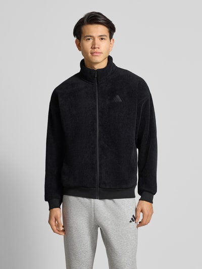 adidas Sportswear Regular fit fleecejack met logostitching Zwart - 4